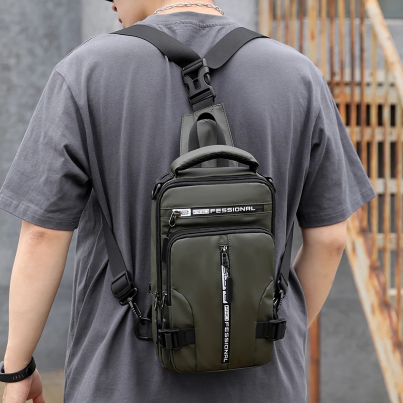 Men Multifunction Shoulder Bag Crossbody Cross Body Sling Chest Bags Waterproof Travel Pack Messenger Pack For Male