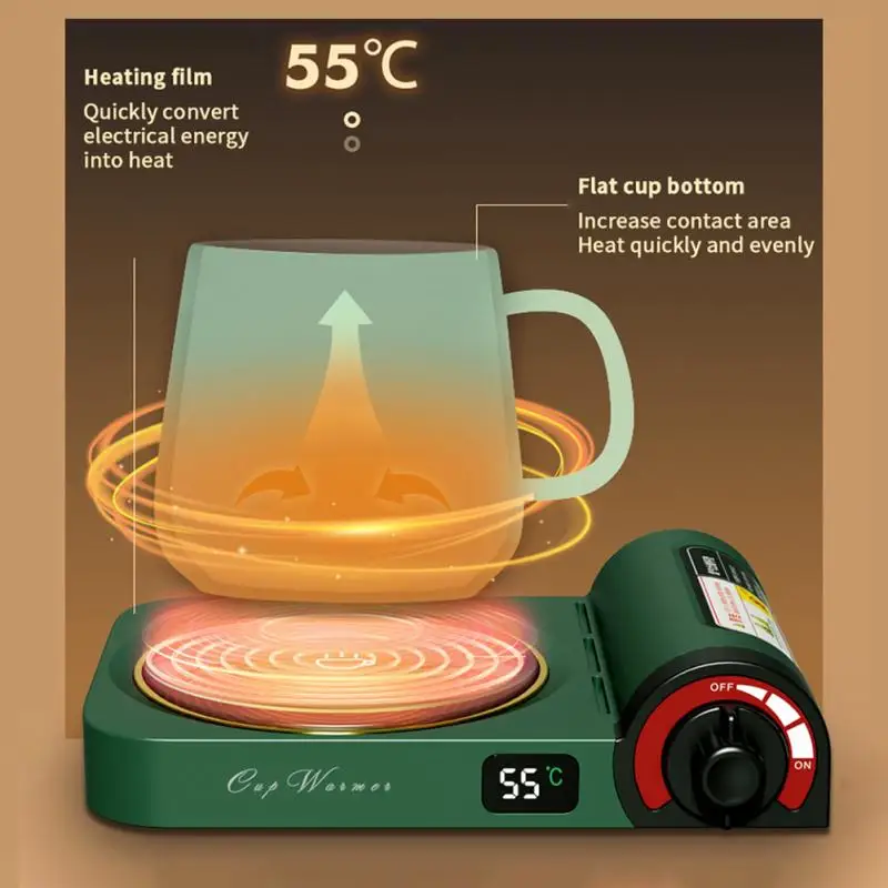 Gas Stove Warm Coaster Heat Preservation Timing Cup Electric Heating Coaster Digital Display Intelligent Constant Temperature