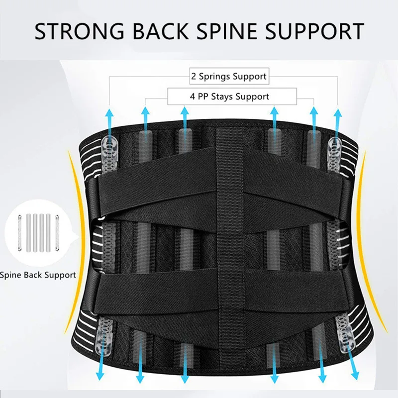 Double Pull Back Lumbar Support Belt Waist Orthopedic Corset Men Women Spine Decompression Waist Trainer Brace Back Pain Relief