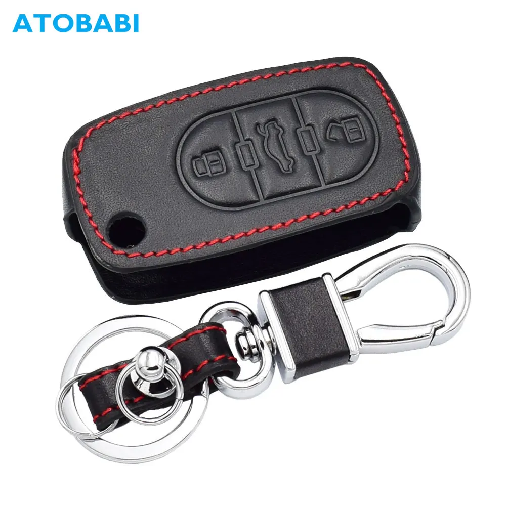 Leather Car Key Case Remote Key Cover Protector For Audi A3 A4 A6 A5 A7 A8 TT Q3 Q5 Q7 Q8 Allroad Cabriolet Quattro Accessories