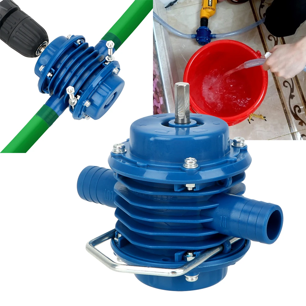 Heavy Duty Self-Priming Hand Electric Drill Water Pump Home Garden Centrifugal Pumps Mini No Power Required