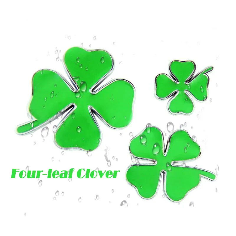 3D Metal Car Sticker Green Lucky Clover Side Label Emblem For Alfa Romeo 159 giulietta Mito Four Leaf Clover Badge Accessories