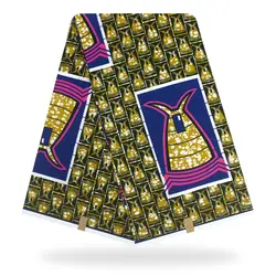 Tela africana de alta calidad, estampado nigeriano, 100% algodón, Ankara