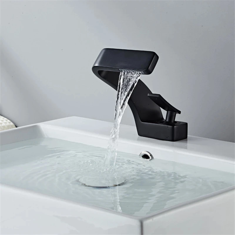 

Bathroom Basin Faucet Hot and Cold Black Bathroom Faucet Mixer Faucet Lavotory Faucet Bathroom Vessel Sink Mixer Taps Brass