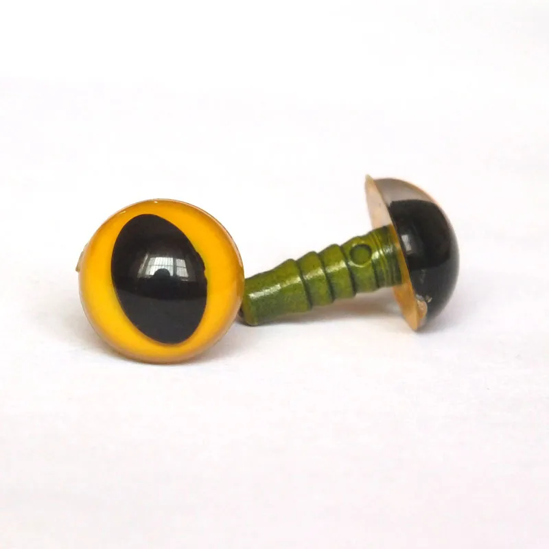 12 mm Sicherheitsaugen/Kunststoff-Katzenpuppenaugen mit Unterlegscheibe, handgefertigtes Zubehör für die Herstellung von Bärenpuppen, Tierpuppen – Detail 5