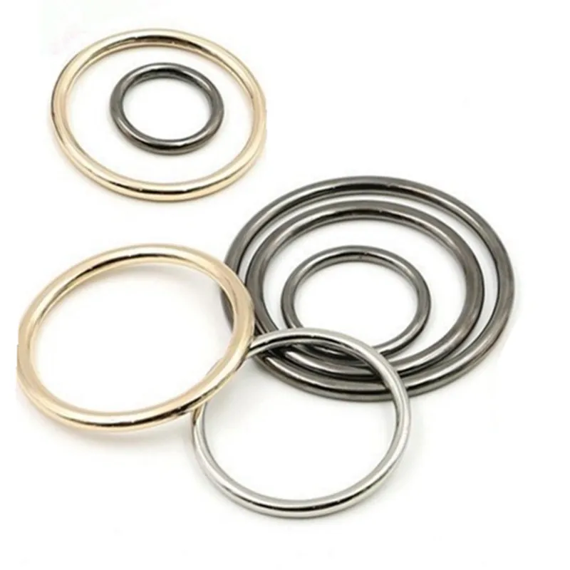 Alloy Metal Buckles Round O Ring DIY Leather Craft Bag Strap15mm 20mm 25mm 30mm 35mm 40mm 50mm 60mm 70mm 80mm 50pcs