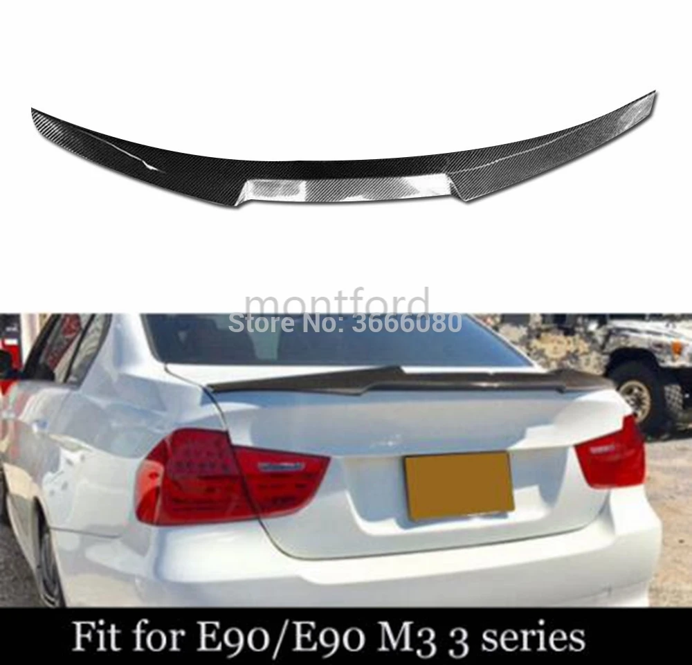 

Car Styling M4 Style Carbon Fiber Rear Roof Spoiler Trunk Lip Boot Wing For bmw E90 M3 318i 320i 325i 330i 2005-2011 E90 sedan