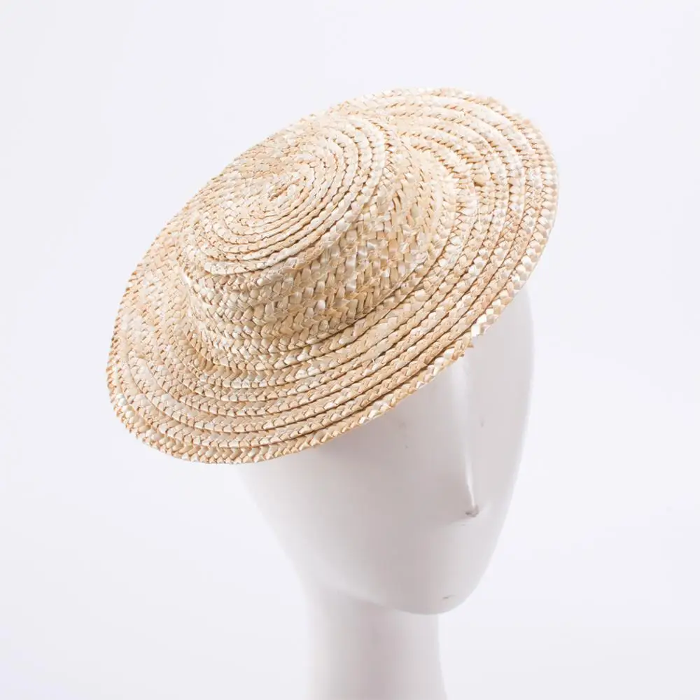 Lawliet 1pcs Mini Top Maize Straw Hats Craft Making Fascinator Millinery Supplies Summer Sun Mini Custom Hats A224