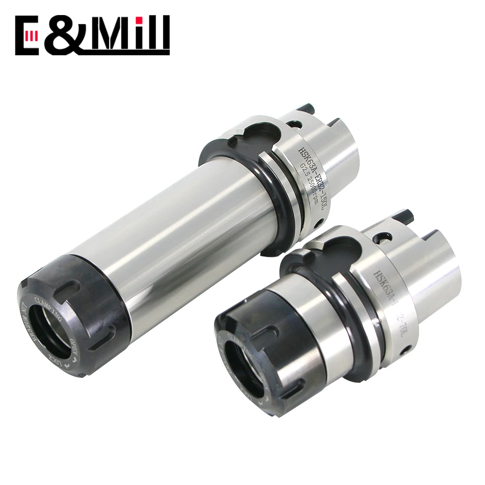 HSK63A ER16 ER20 ER25 ER32 Precision 0.001mm Balancing speed G2.5 40000RPM High Speed Cnc Tool Holder HSK 63 ER Milling Chuck