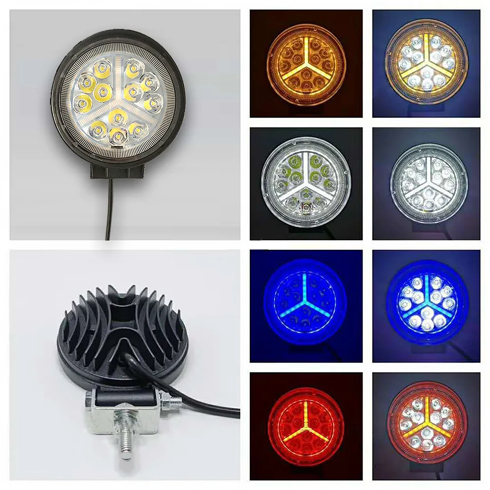 36W Led Work Light Bar Waterproof  Yellow White Blue Red Fog Light Spot Lights for Truck Motorcycle SUV ATV Car Boat JR-25