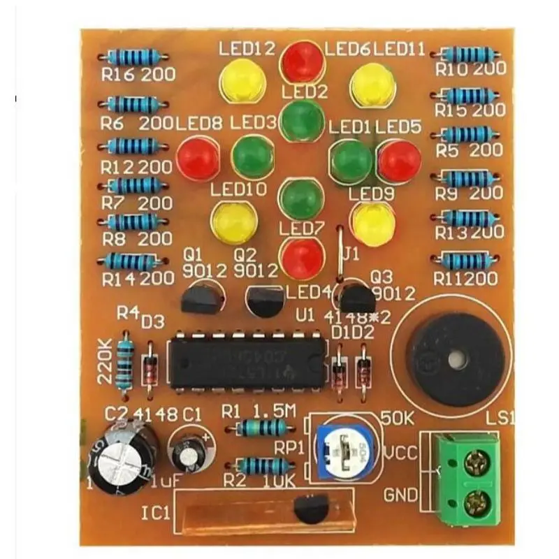 CD4060 Dream zestaw oświetleniowy/muzyka latarnia DIY produkcja elektroniczna (trzeba samemu lutować)