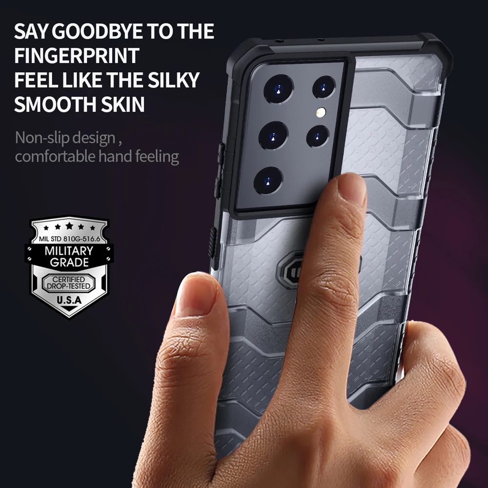 For Samsung Galaxy S21S21 Ultra S20 S20 Ultra 5G Note 20 Pro S20 FE Military Rugged Armor Case Drop-tested Protection Back Cover