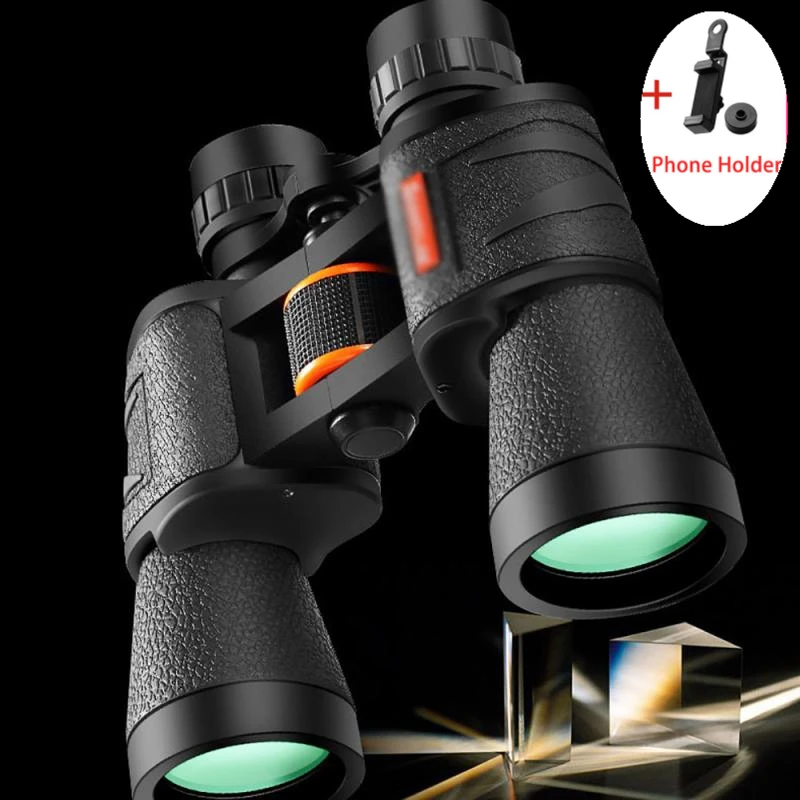 

20X Powerful Binoculars Professional Telescope 30000 Meters HD BAK4 High-Transmittance Light Night Binoculars with Phone Holder