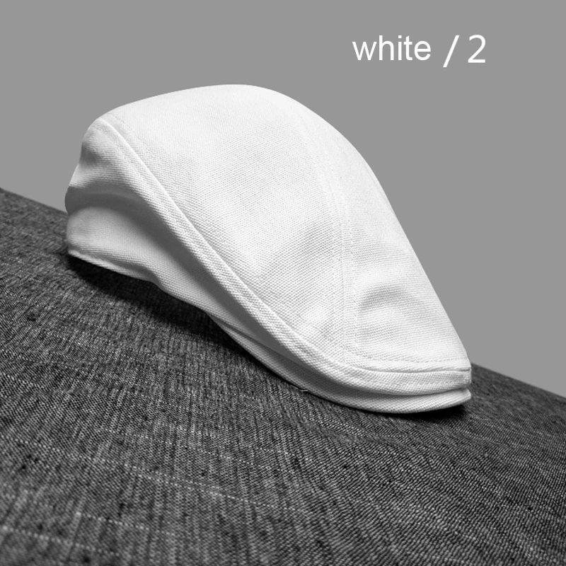 Vintage Flat Caps For Men Solid Cotton Beret Hat Women Casual Coffee Duckbill Ivy Cap Spring And Summer Breathable Hats BLM239