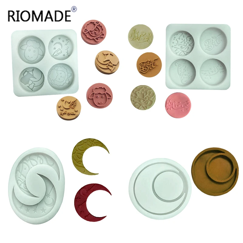 Arab Text Silicone Mold Muslim Ramadan Fondant Cake Decorating Tools Chocolate Sugar Gumpaste Mould DIY Kitchen Baking Crafts