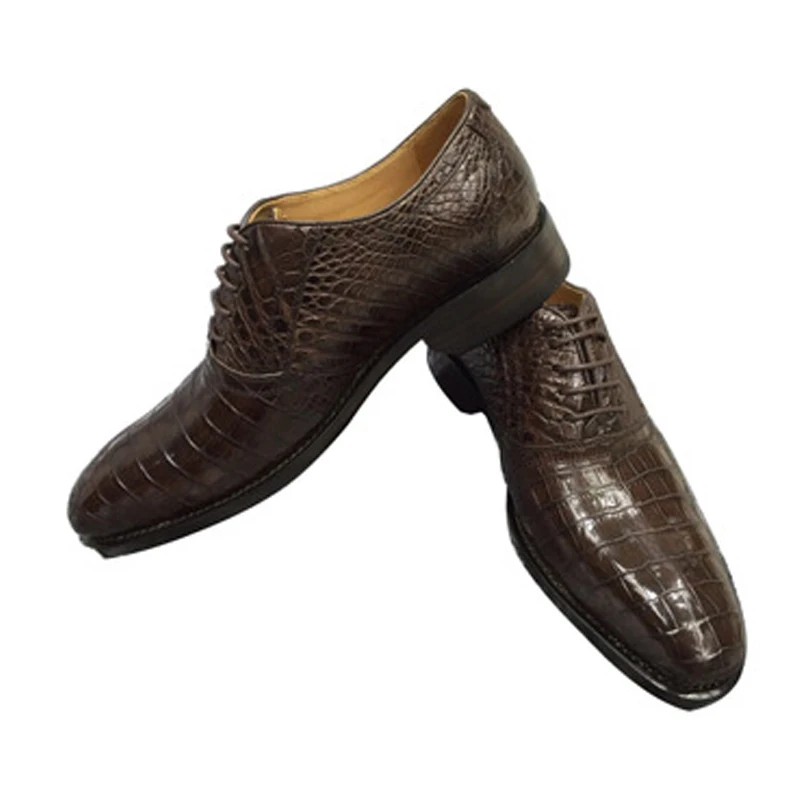 shenzhen dae crocodile shoes men dress shoes  Handmade shoes  lace-up  Casual shoes  male leather shoes rubber sole men soles