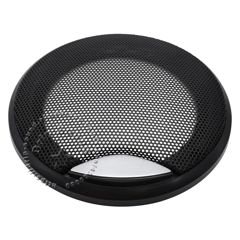ل 4 "/6.5" بوصة مكبر الصوت غطاء الشواية عالية الجودة سيارة الصوت الزخرفية دائرة شبكة معدنية مصبغة شبكة حماية # أسود مع الفضة
