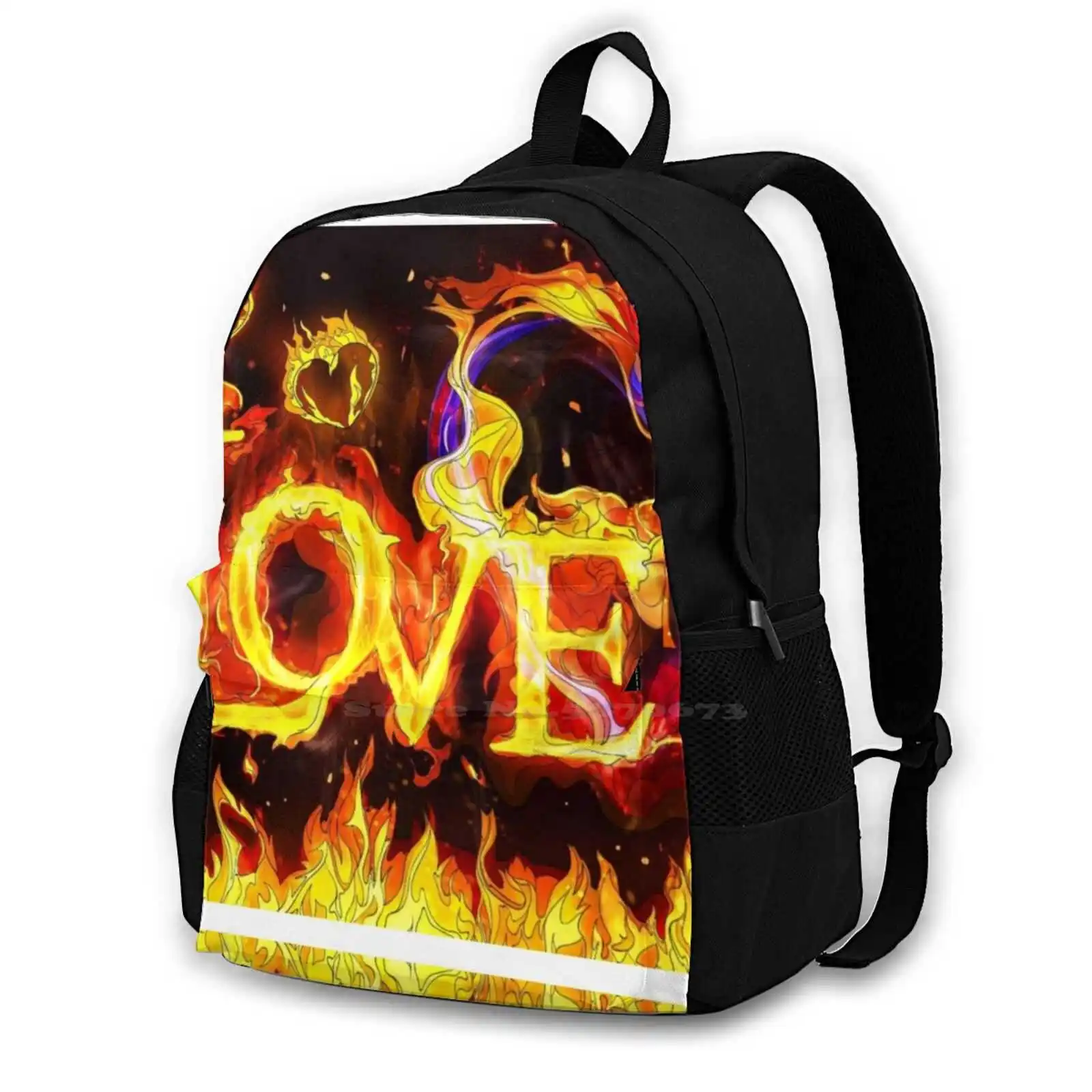 Love Hot Sale Schoolbag Backpack Fashion Bags Love Peace People Marriage Flowers Valentines Day Luck