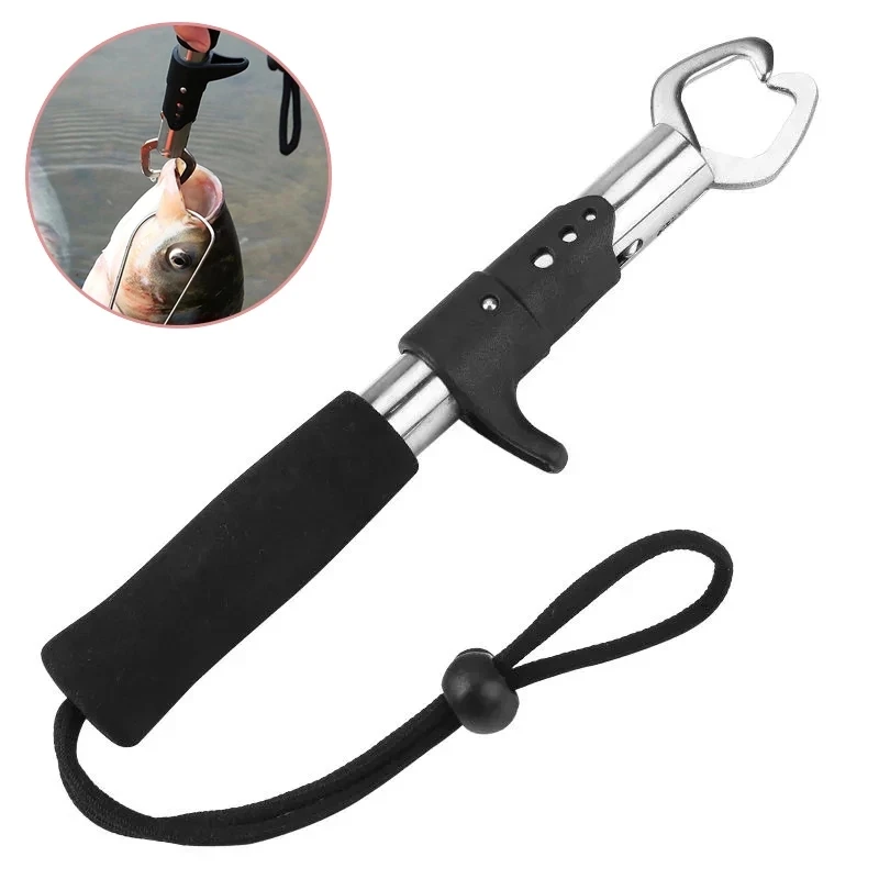 

Fish Control Clamp Device Stainless Steel Fish Grip Lip Trigger Lock Gripper Clip Clamp Grabber Fish Pliers Fishing Gripper