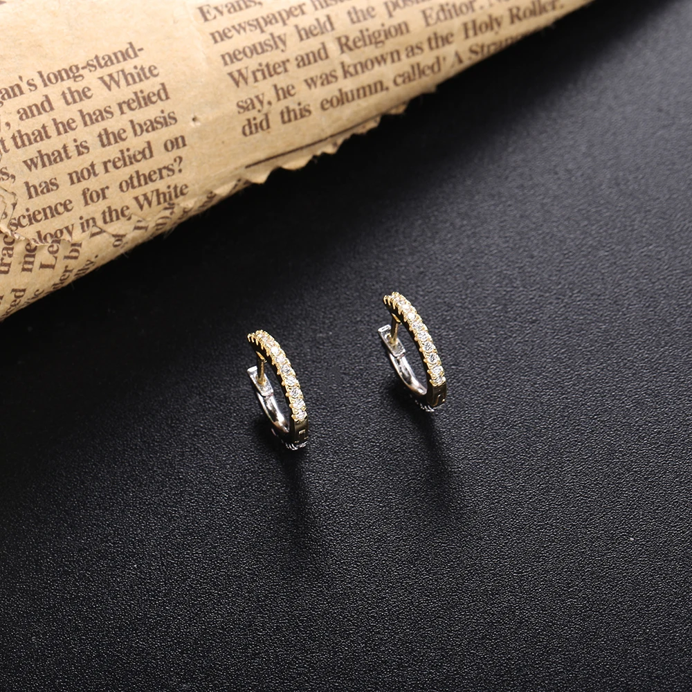 SHADOWHUNTERS-أقراط حلقية من الفضة الإسترليني عيار 925 بألوان متباينة ومجوهرات بأحجار تشيكوسلوفاكيا للنساء #3