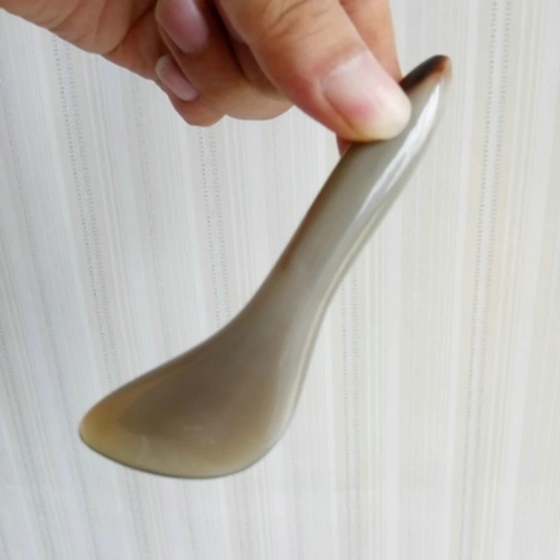 gua sha massage tool Old cow white buffalo horns good shave thickening pull rods beauty spoon stick point acupuncture pen eye