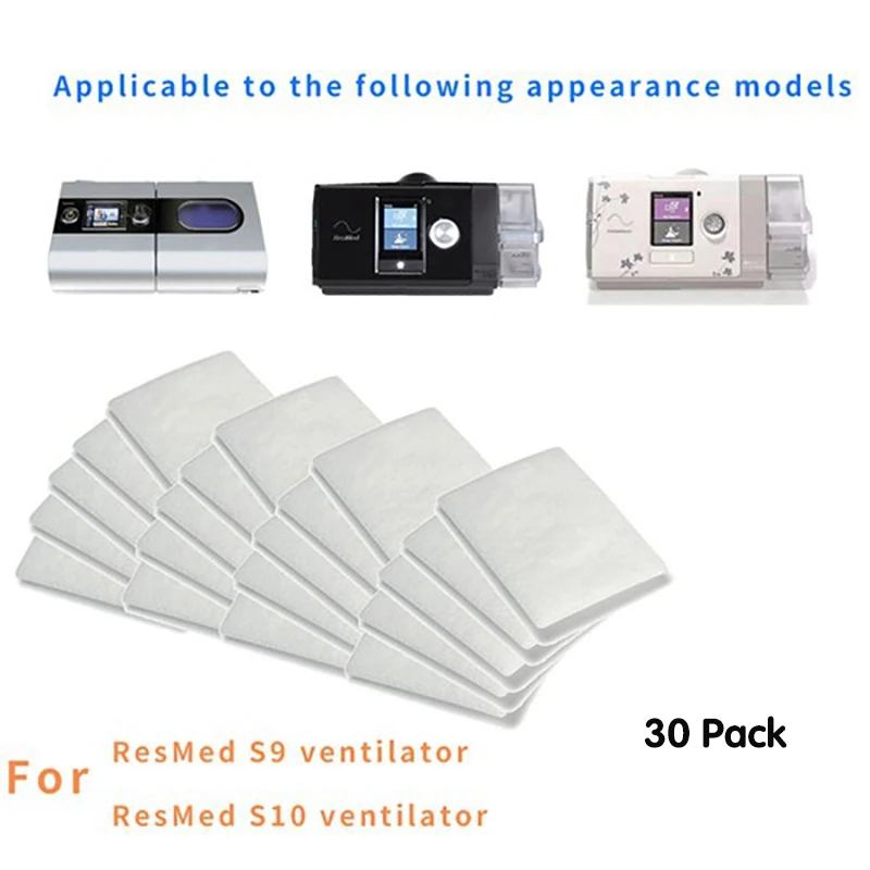 New 30Pcs Disposable Air Filters Premium Disposable Universal Replacement Filters for ResMed AirSense 10 AirCurve10 S9