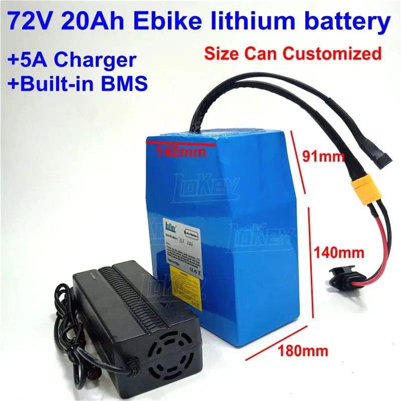 

Lithium li ion battery 72V 15Ah 20Ah 30Ah for electric bike bicycle motorcycle electric tricycles golf trolley motor+5A charger