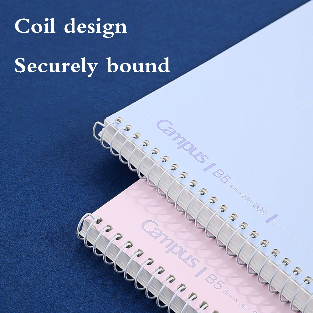 Japan Kokuyo Campus Notebook Flip Coil Notepad Diary Easy Tear Notebook Wireless Glue Line Can Be Folded In Half A5/b5