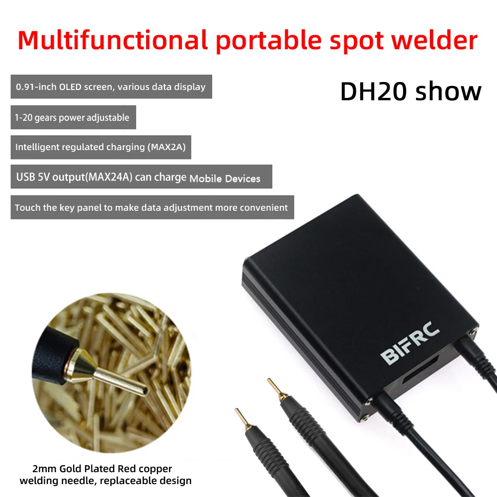 Spot Welder Portable 20 Gear Adjustable Mini Spot Welding Machine for 18650 Battery With Quick Release Pen Nickel Plate Tool Kit