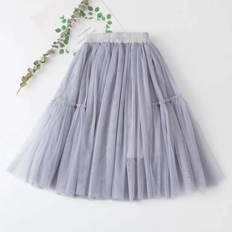 Kinderröcke für Mädchen, Baumwolle, Spitze, Tutu, Faltenrock, Schwarz, Rosa, Grau, Kinderkleidung, 4, 6, 8, 10, 12 Jahre, Pettiskirt, Partykleidung – Detail 3