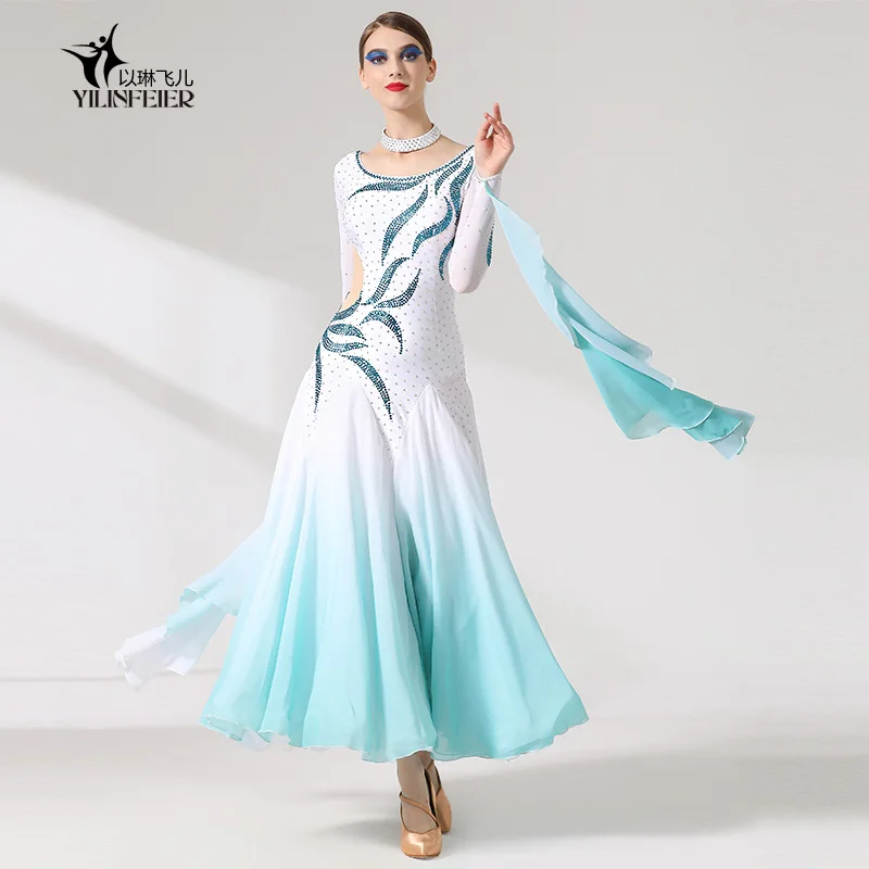 

Customize style Newest Ballroom Dance competition dress dance ballroom waltz dresses standard women ballroom Dress S7052