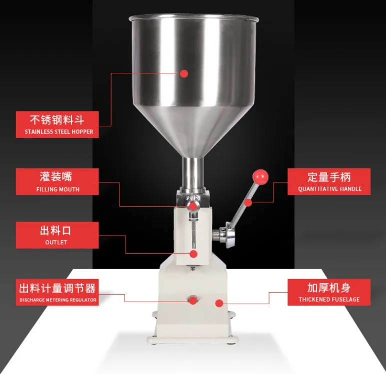 Manual food filling machine cream honey liquid paste packaging equipment shampoo juice filling machine