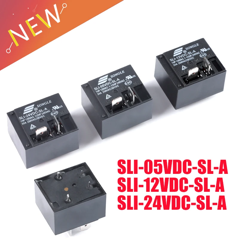 Relè di potenza SLI-05VDC-SL-A SLI-12VDC-SL-A SLI-24VDC-SL-A 5V 12V 24V 30A HF2160 4PIN Relè