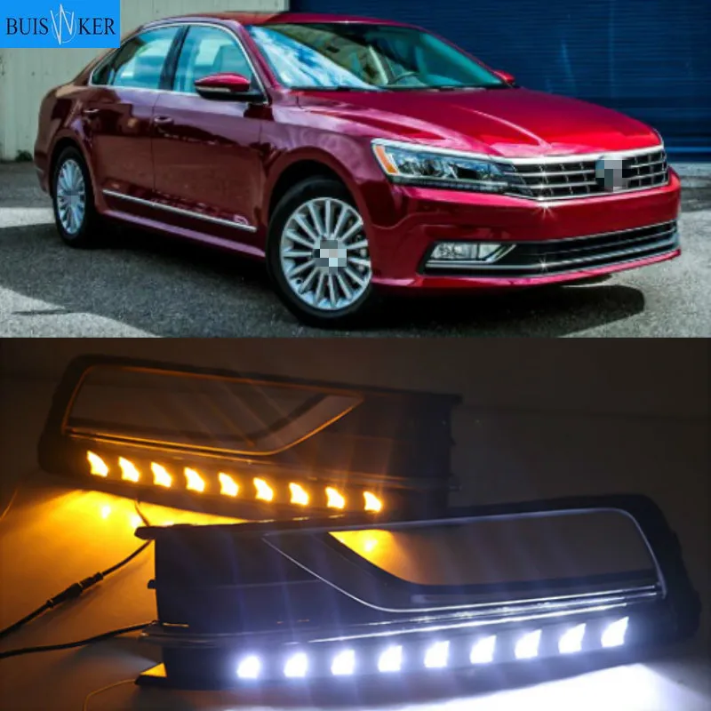 

Super bright Waterproof car light DRL LED Fog Lamp Daytime Running Lights For VW Volkswagen Passat 2016 2017