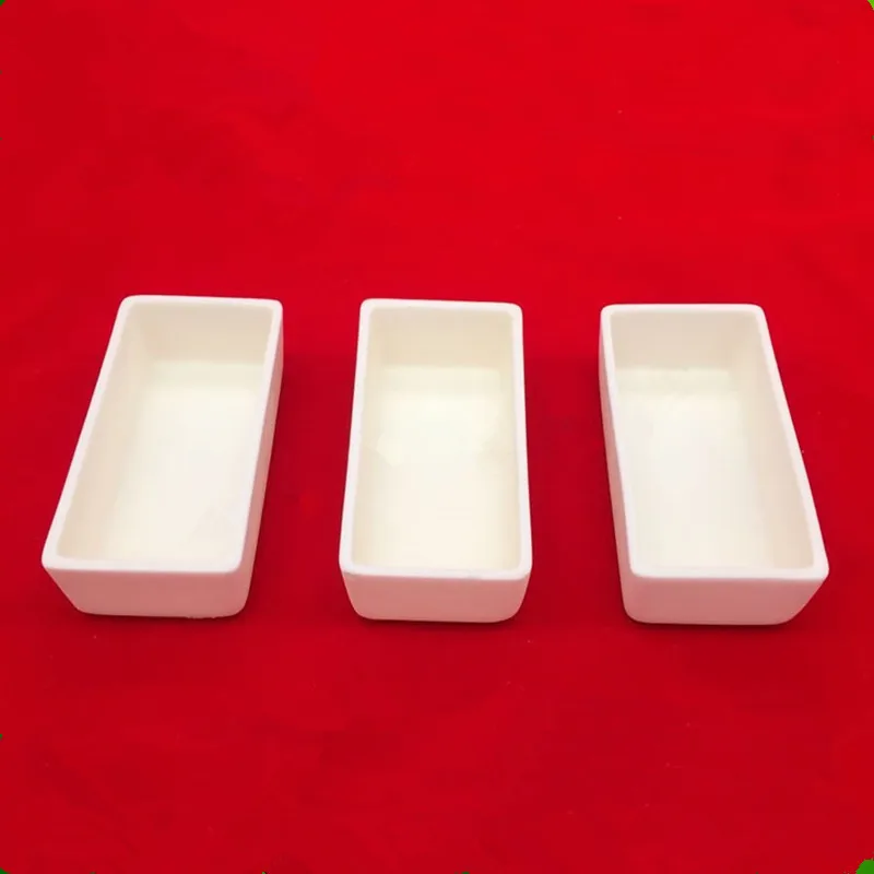 100x50x30mm 99.5%Al2O3 High Purity Square corundum crucible / Al2O3 ceramic crucible / Sintered crucible /Alumina Ceramic Boat