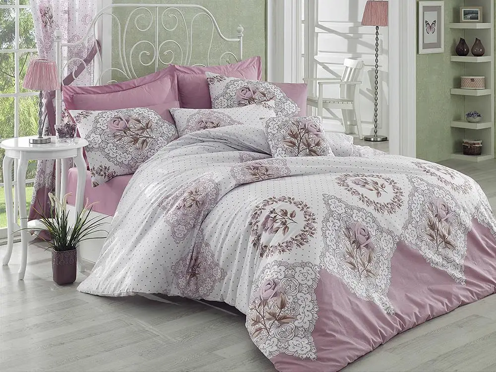 Şimal 100 Cotton Double Duvet cover set Powder