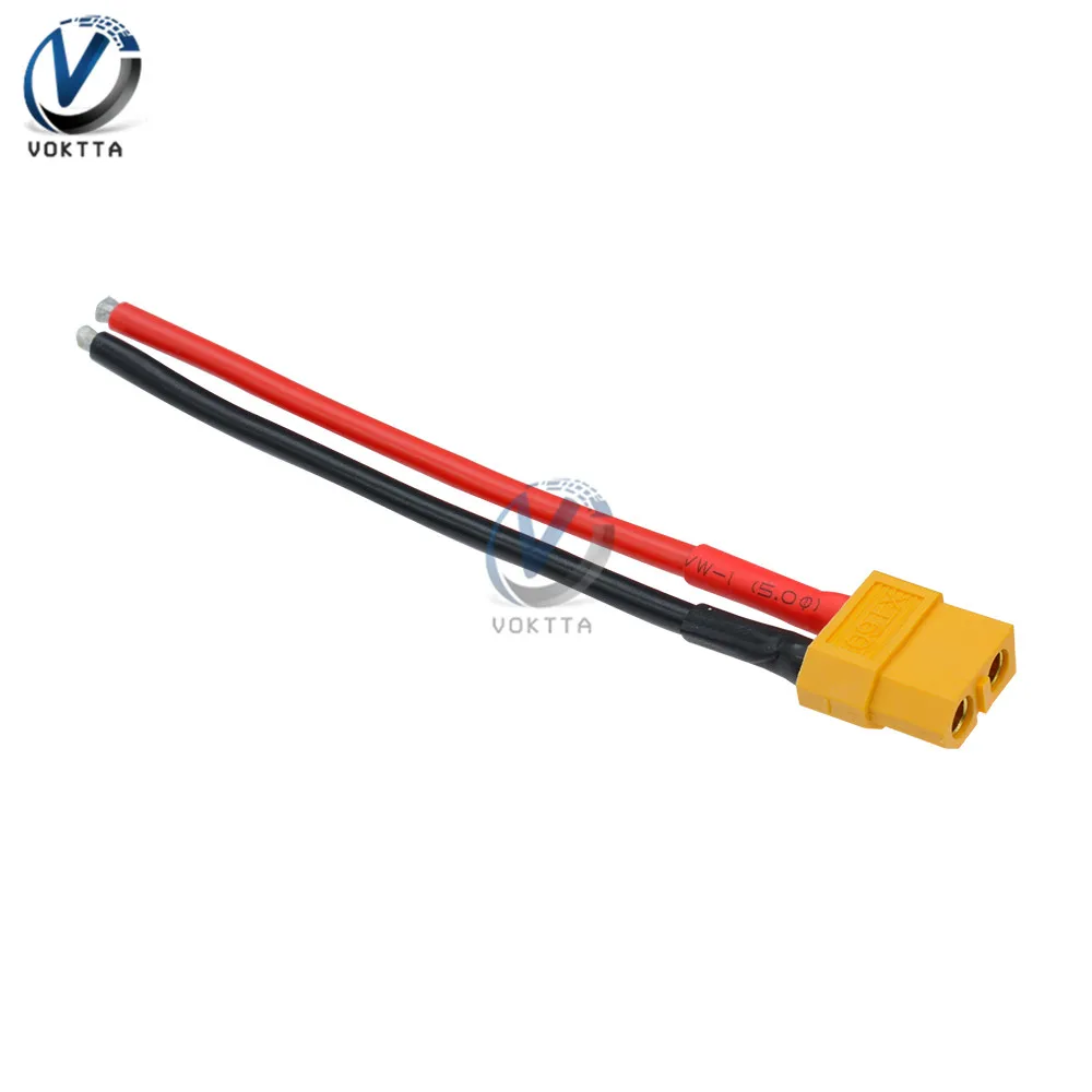 XT60 Female Connector Female Plug Socket Joint Adapter 14AWG 10cm 2 Lead Wire for Battery Quadcopter Multicopter