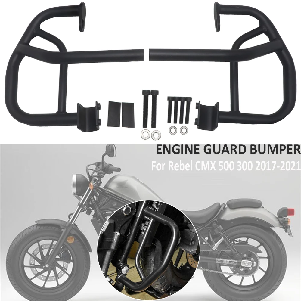 

For Honda Rebel CMX 500 300 CMX500 CMX300 2017 2018 2019 2020 2021 Motorcycle Engine Guard Bumper Crash Bar Body Frame Protector