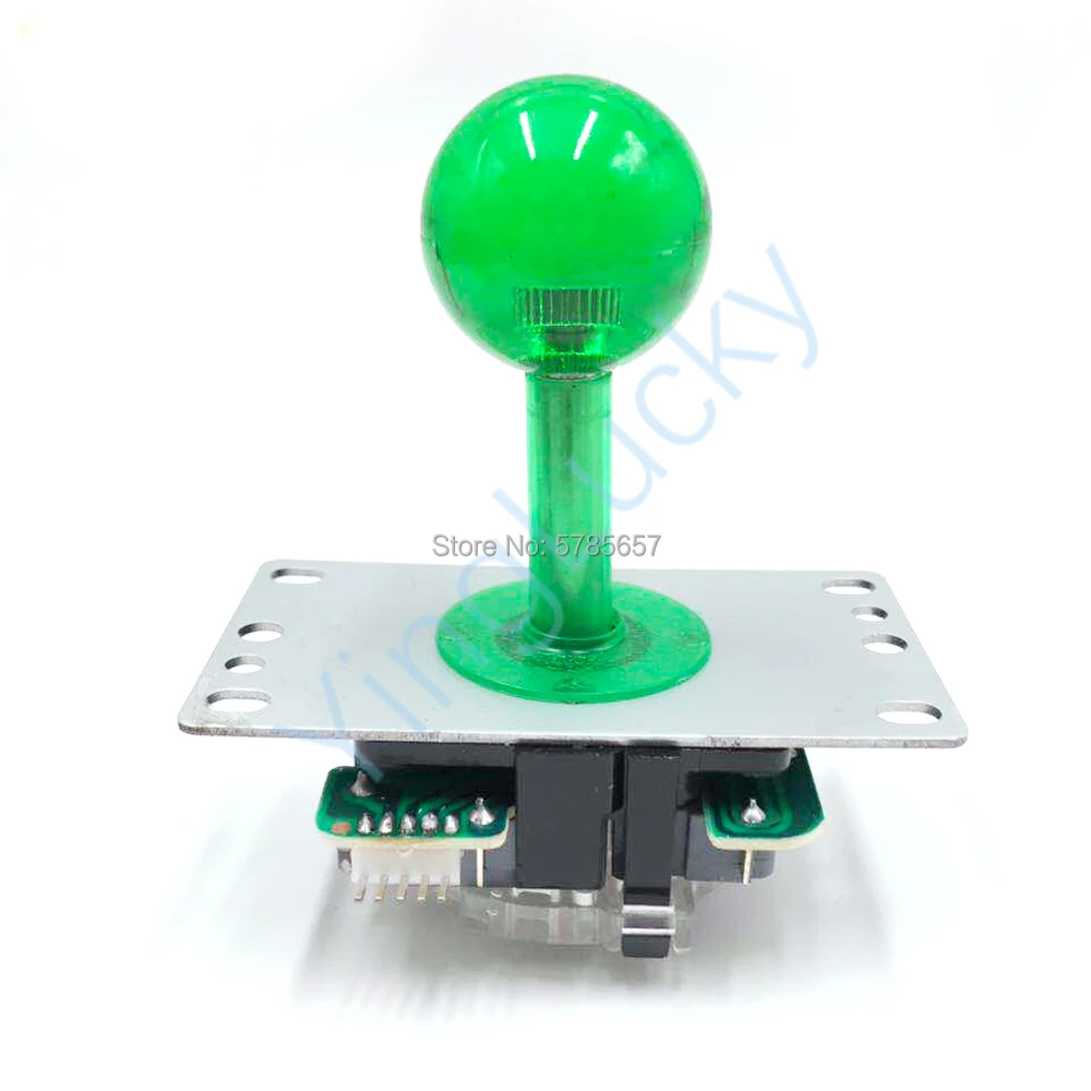 Colorful Crystal Arcade Joystick for Coin-operated Game Machine, Sanwa Copy, Raspberry Pi Game Controller, 2Pcs, 5Pin