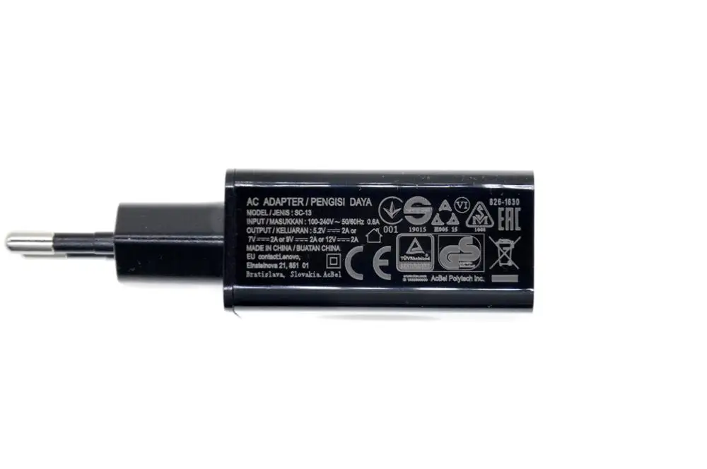 Orijinal 12v 2a 5.2v 2a 7v 2a 24w lenovo telefon Tablet şarj cihazı dizüstü bilgisayar AC adaptörü YOGA YT3-X90F YB1-X91F sc-13 ZUK Z1 Z2 P1 P2