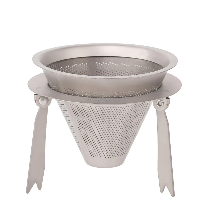 

Ultralight Titanium Coffee Filter Camping Detachable Travel Coffee Filter For Outdoor Backpack Drinking Tea Filter Cups Ta9010