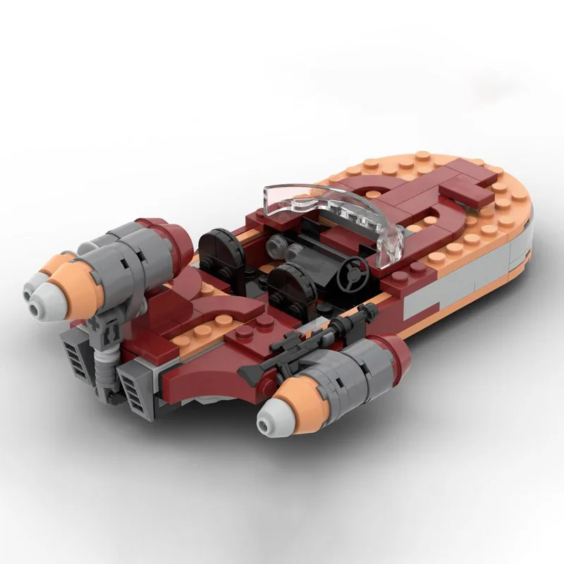 NEW MOC-56436 Space Plan X-34 Soro Suub Tan X-34 Landspeeder Fight DIY Building Blocks Minifigs Scale Airship Bricks Model Toys