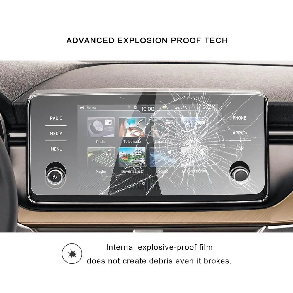 RUIYA-Protector de pantalla de coche para Kamiq Bolero/Scala Bolero, pantalla de navegación GPS 2020, accesorios interiores de coche, 8 pulgadas