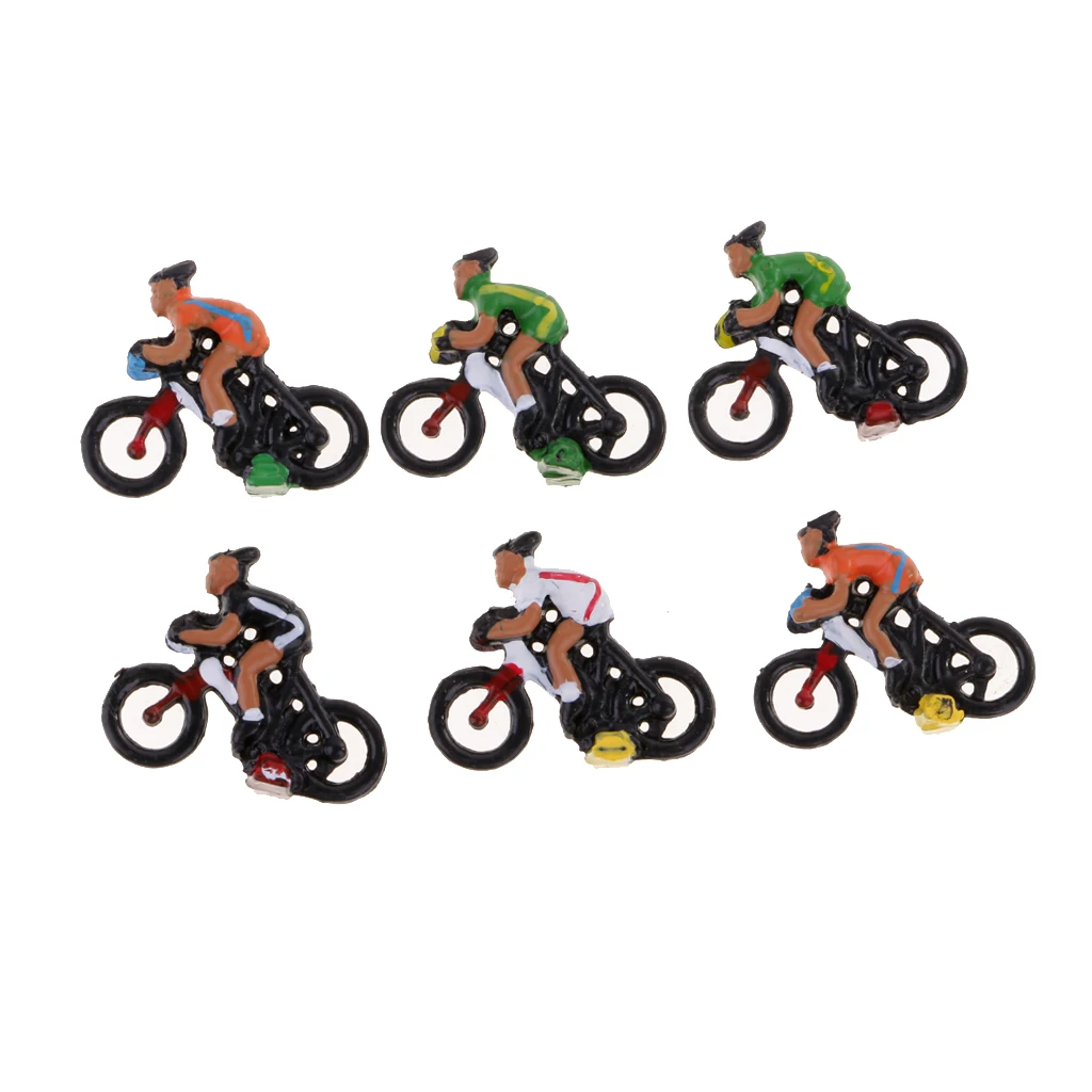 12pcs 1:87 Scale Mini People Figure Cyclist Toys for Diorama, Model Trains, Architecture Projects Rider Model Landscape Layout