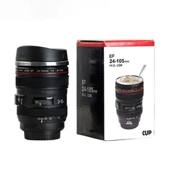 Stainless Steel Camera EF24-105mm Cup Creative Coffee Mug DSLR Camera Lens Cup Five Generation Stainless Steel Liner Insulation