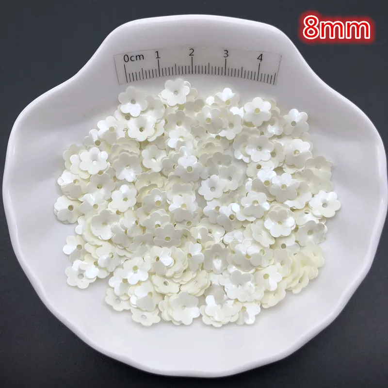 30g 5mm 6mm 8mm Cup Plum Blossom Loose Sequins Paillettes For Sewing ,Shoes,Hat,Kids DIY,Crafts Accessories Wholesale