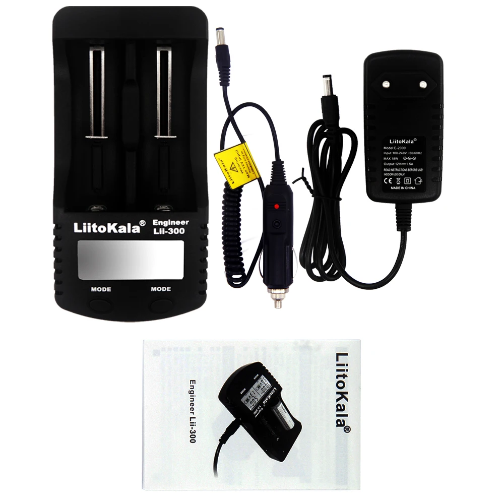 Зарядное устройство LiitoKala для аккумулятора 18650 с ЖК-дисплеем