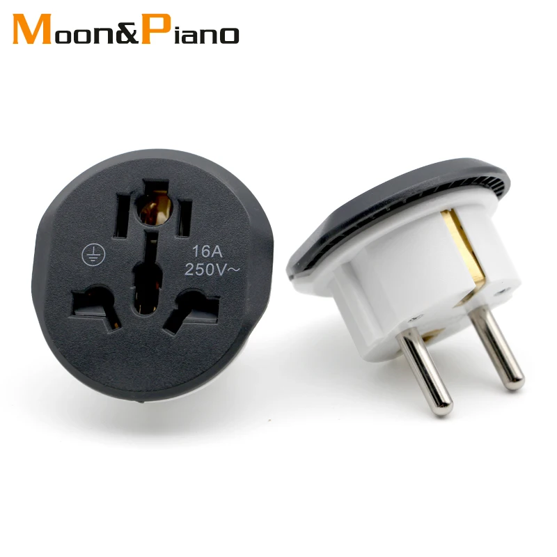 EU Plug 16A 250V Charger 4.8mm EU Power Adapter AU UK US To EU Travel Adaptor Electric Adaptor High Quality Sockets