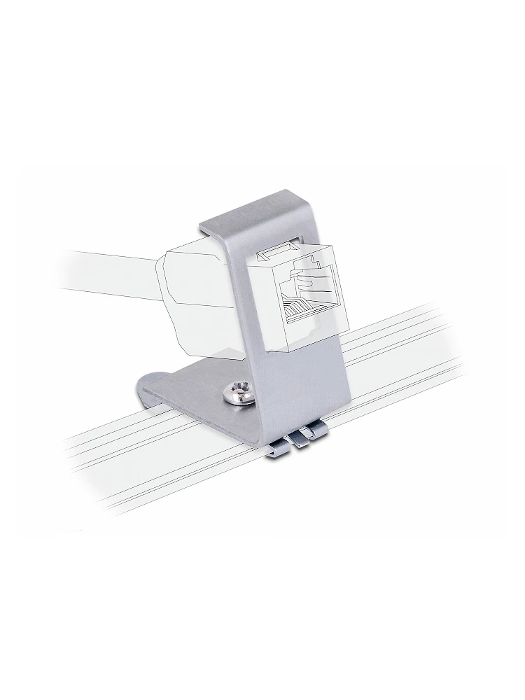Adaptador Keystone de carril DIN RJ45, 1 puerto, 2 puertos, para caja de distribución eléctrica de carril DIN de 35mm, soporte de conector Keystone