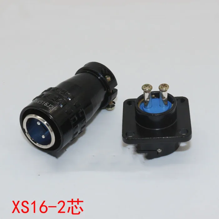 5pcs Thermocouple Aviation Plug Socket Connector Screw Compression XS16J2P XS16K2A XS16-2 Core XS16 Aviation Socket Plug